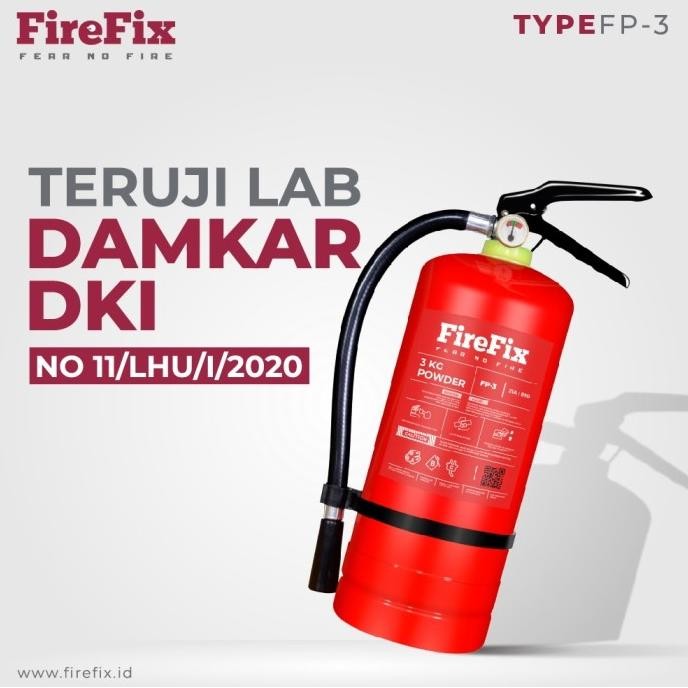 

BARU FIREFIX FP3 POWDER 3 KG TABUNG ALAT PEMADAM API RINGAN APAR KEBAKARAN