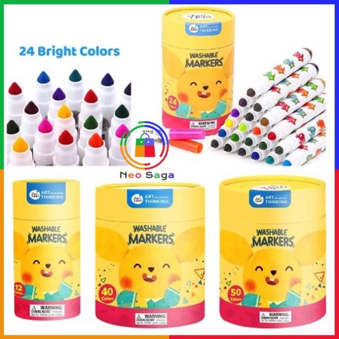 

Spidol Joan Miro Babyroo Washable Marker 24 color Warna Spidol Anak Termurah