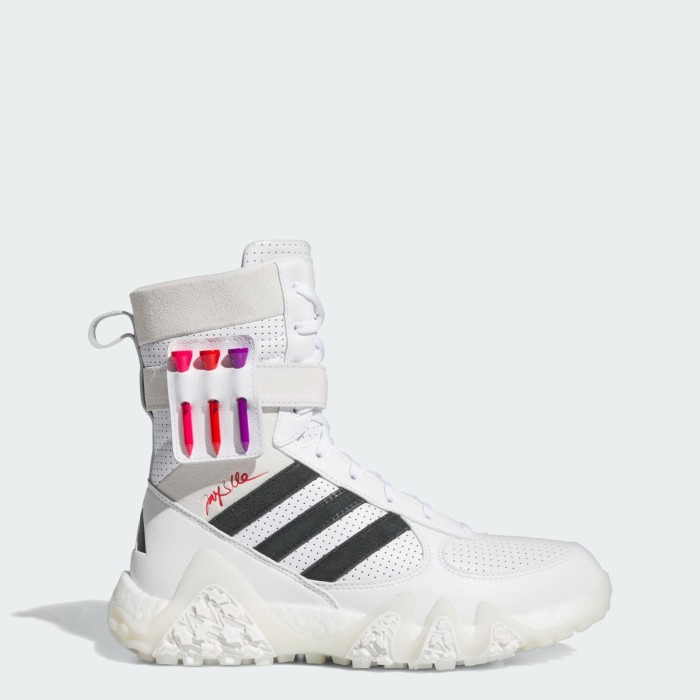 Sepatu golf Adidas Ladies Codechaos Boot Spikeless Golf Shoes White Black Multi