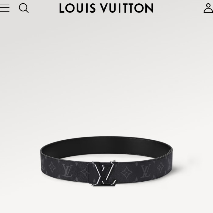 Sabuk ikat pinggang belt Pria LV Louis Vuitton Optic 40mm Reversible belt