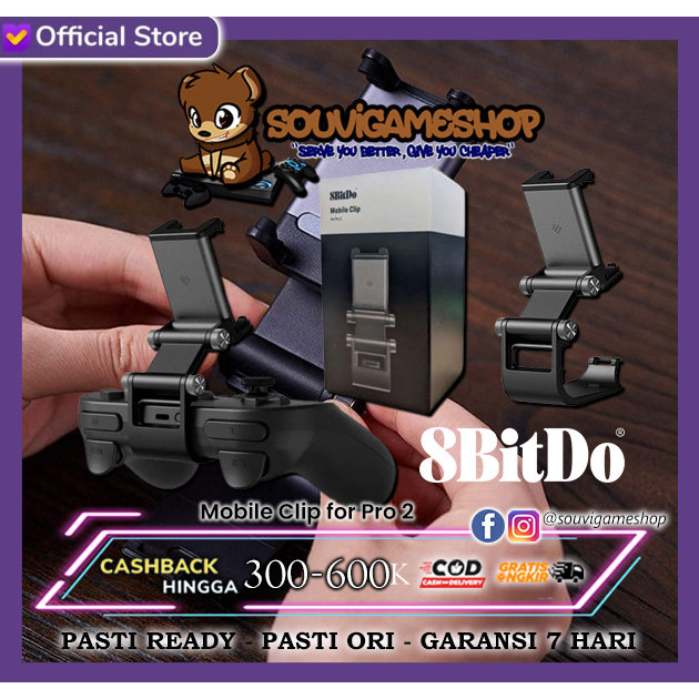 TERBARU 8Bitdo Mobile Clip for Pro 2 Bluetooth Controller / Phone Holder Pro2 BISA GRAB