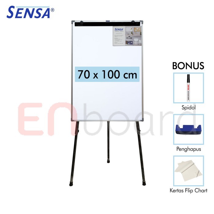 

TERBARU! Flip Chart / Flipchart / Papan Presentasi Non Magnet Sensa 70 x 100 cm