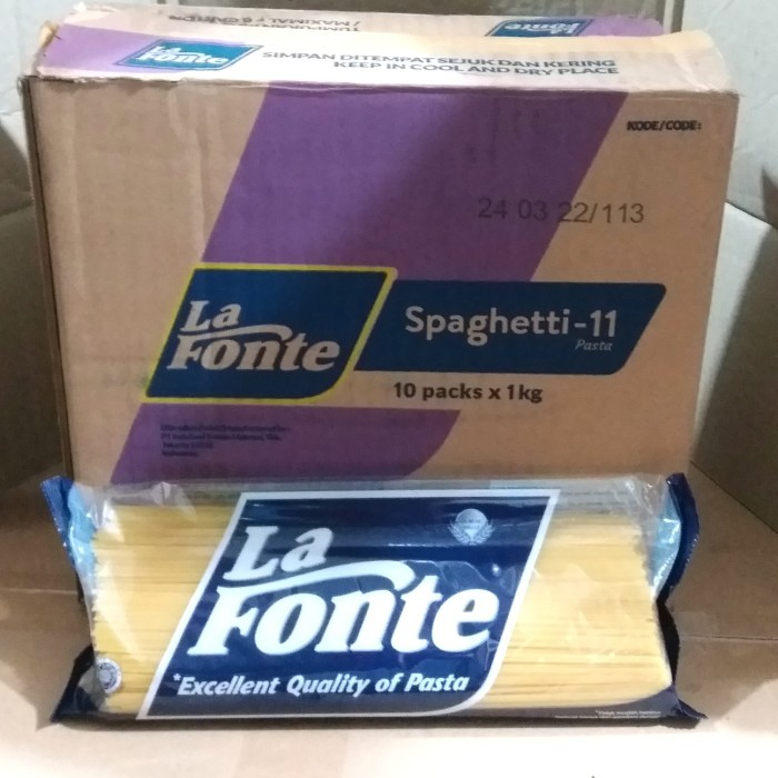 

TERLARIS! Spaghetti lafonte pasta 11 101kg ( grab gojek only )