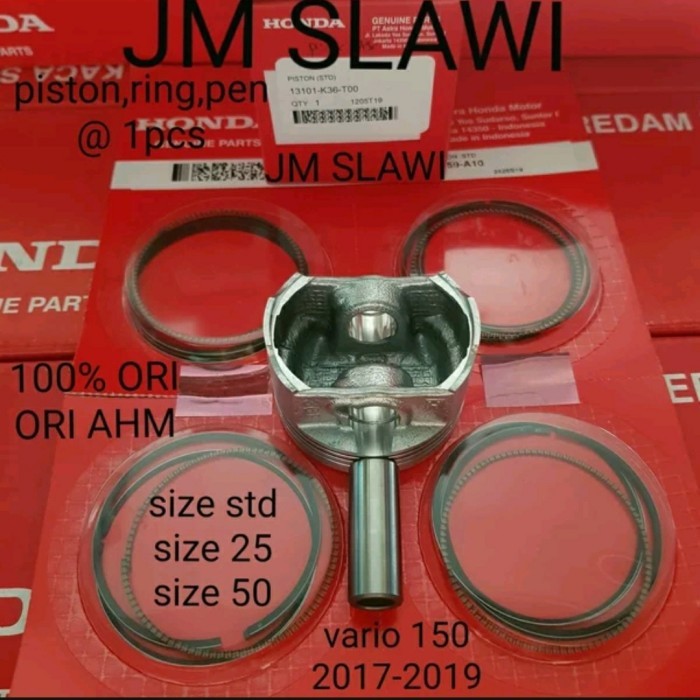 Piston Kit Ring Seher & Seher Vario 150 Ori Ahm Barang Langka