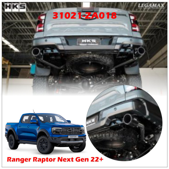Exhaust Muffler HKS LEGAMAX Carbon TAIL (Dual) FORD NEXT-GEN RANGER RAPTOR 2023+ 2000cc