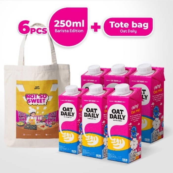 

TERLARIS TERLARIS TERLARIS BUNDLE SUSU OAT OAT DAILY 250ML @6PCS FREE TOTEBAG MURAH!!! MURAH MURAH