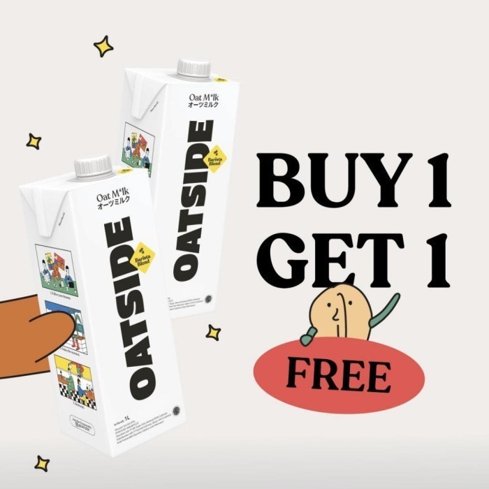 

TERLARIS TERLARIS TERLARIS (BUY 1 GET 1 FREE) OATSIDE BARISTA BLEND 1 LITER MURAH!!! MURAH MURAH