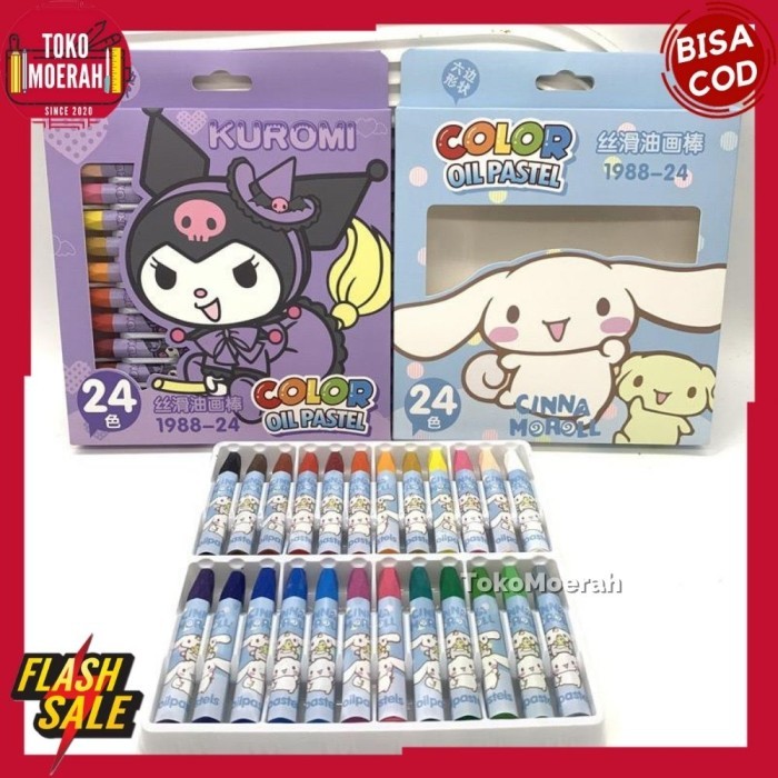 

CRAYON SANRIO 24 WARNA OIL PASTEL KRAYON MEWARNAI ANAK SANRIO KRAYON SANRIO OIL PASTEL 1 SET 24pcs