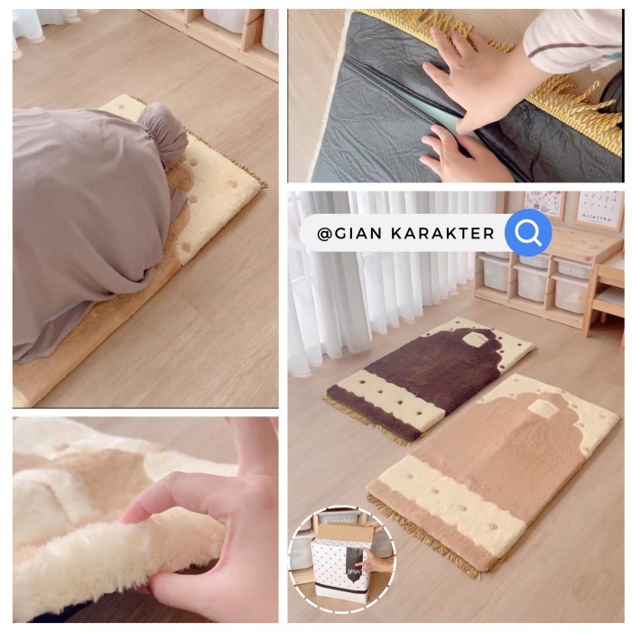 Sajadah Bulu/Rumbai/Busa/Tebal Kairo Premium - Gian Karakter