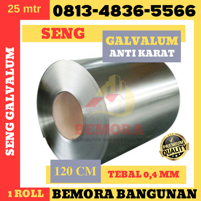 Seng Talang Galvalum 120 Cm (0.4) / Seng Plat Anti Karat (Free Ongkir)