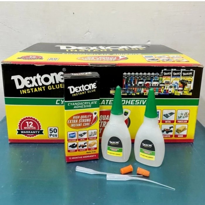 

^^^^^] Dextone Lem Tetes Setan Super Instan Glue PerKotak Isi 50 Pcs x 15 Gram Lem Dextone Lem Setan