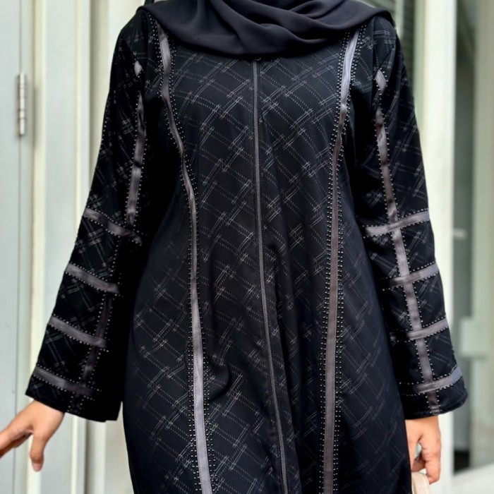 OBRAL ABAYA WANDA JETBLACK EMBOS ALKHATIB COLLECTION S M L XL XXL Muslim Wanita Gamis Turki Dress