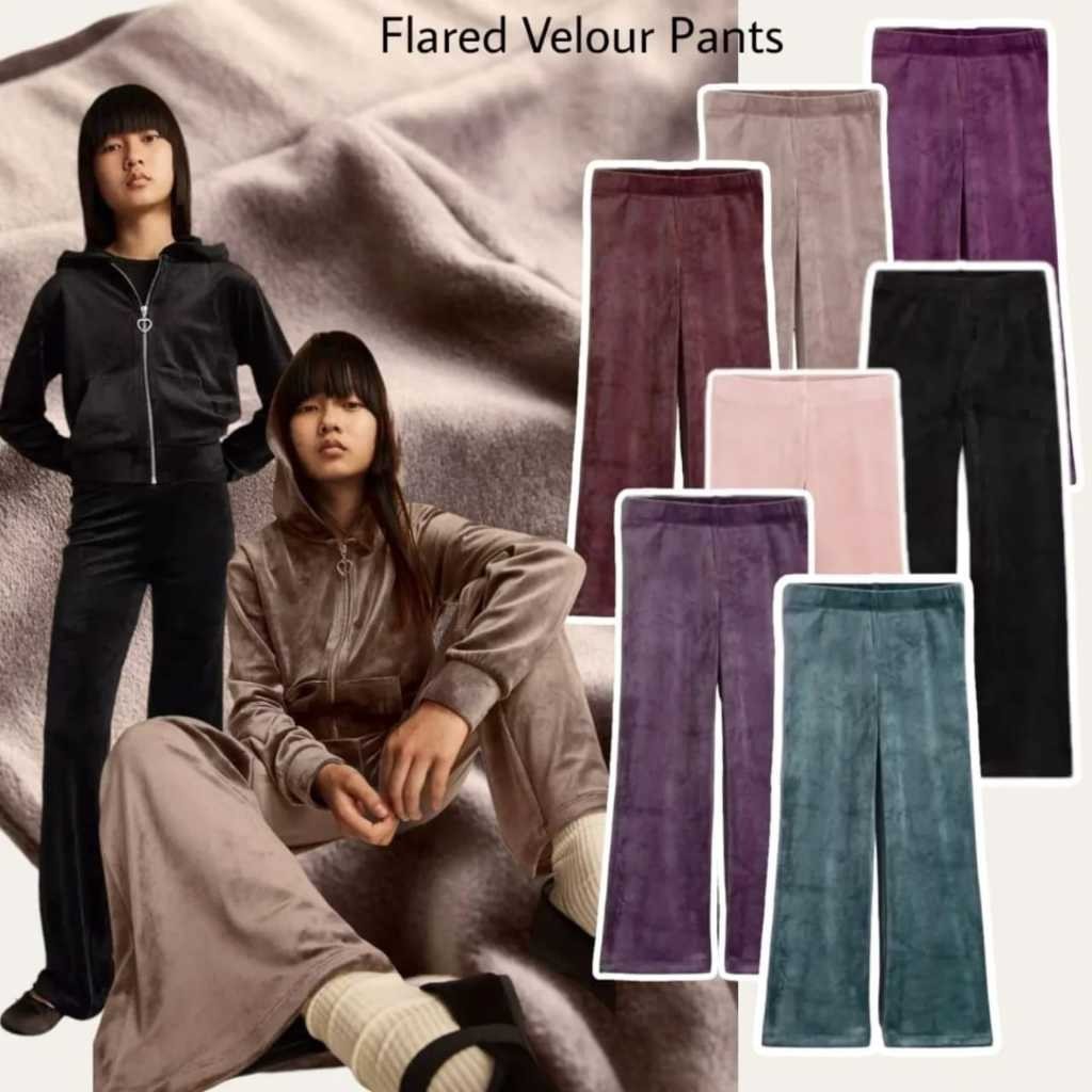 Legging Bludru Ana Perempuan Flare Hm 510 Tahun
