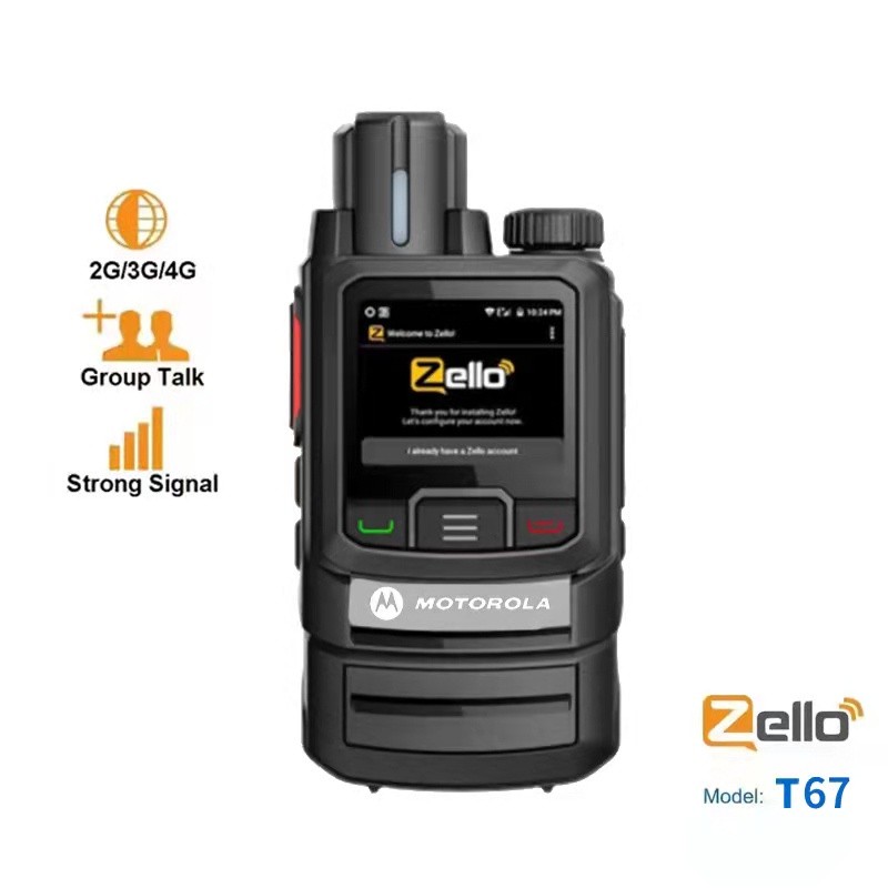 Motorola Global PTT Zello Radio T67 Jarak Jauh GPS WIFI POC Radio Amatir Android Walkie Talkie REAL 