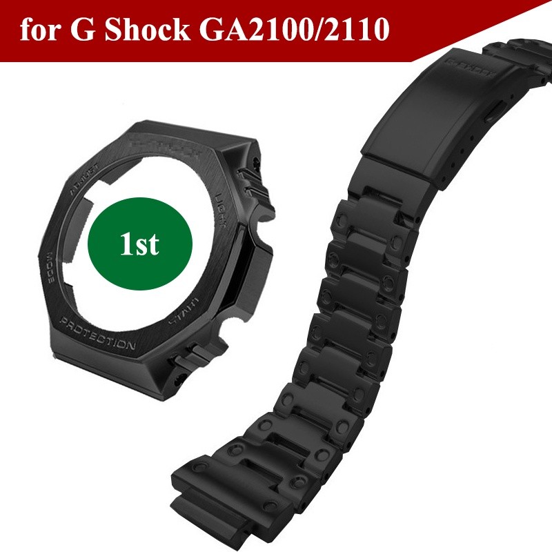 Tali Jam Tangan dan Wadah yang Dipasang Ulang Untuk Casio G Shock Tali Jam Tangan GA-2100 Bezel dan 