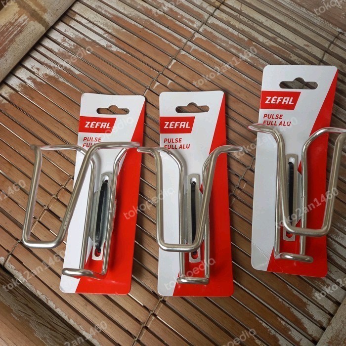 Sepeda Zefal Pulse Bottle Cage Silver Alloy