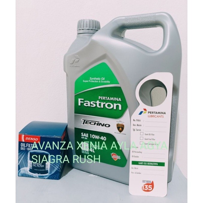 TERLARIS TERLARIS PAKET OLI FASTRON TECHNO 4L ORIGINAL + FILTER OLI AVANZA XENIA AYLA CALYA SIAGRA