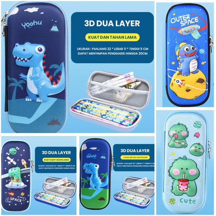 

Sale Tempat Pensil 3D Timbul Karakter Dinosaurus / Tempat Alat Tulis