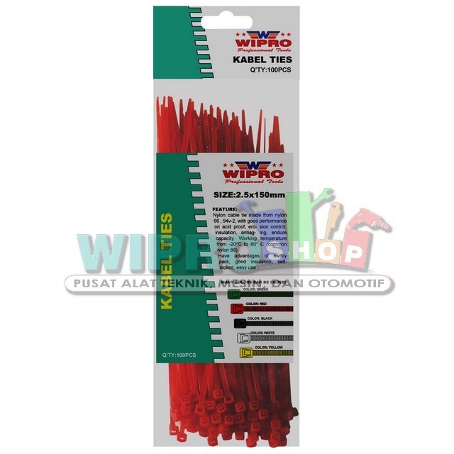

Sale Wipro Kabel Ties (Neon Red) 4.8X300