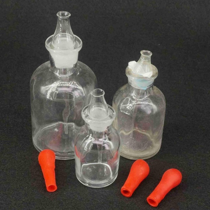 CLEAR GLASS DROPPING BOTTLE PIPETTE 30/60/125ML WITH GROUND GLASS STOPPER AND DROPPER BRAND NEW