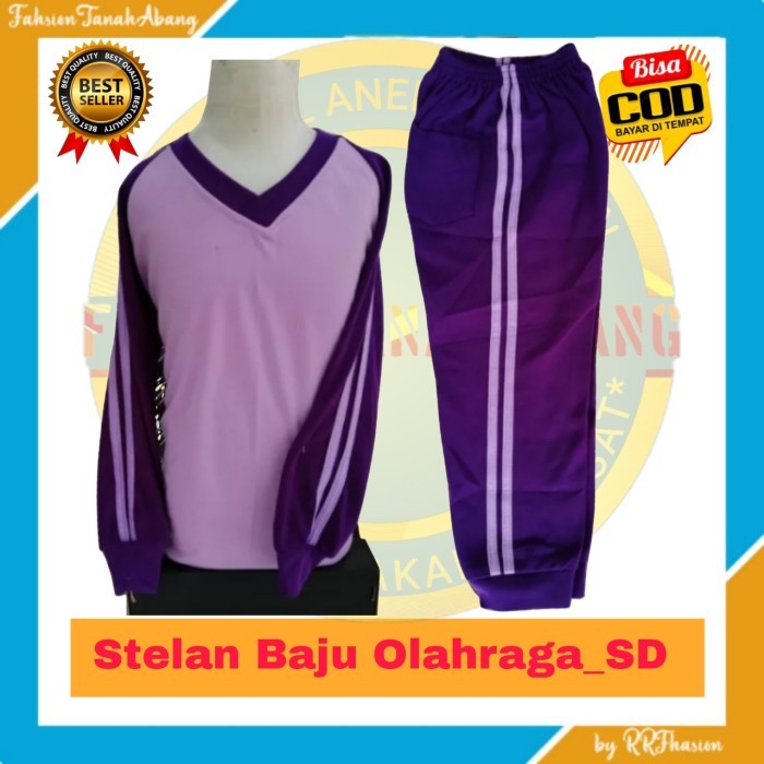 Fashion Stelan Baju Seragam Olahraga Anak Sekolah Dasar Sd