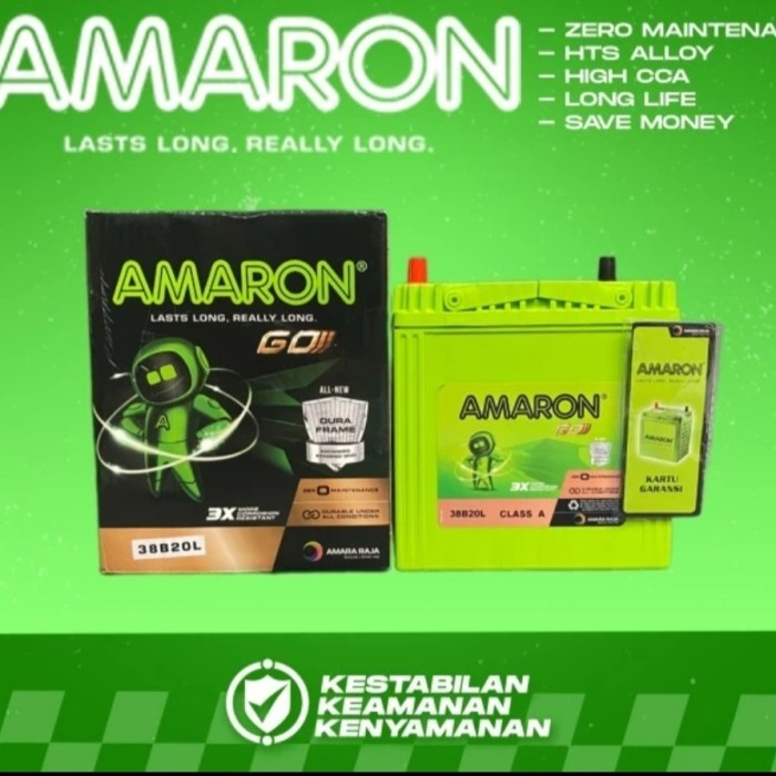 Aki mobil Agya / Ayla / Brio / Mobilio Merk AMARON GO NS40ZL Kering