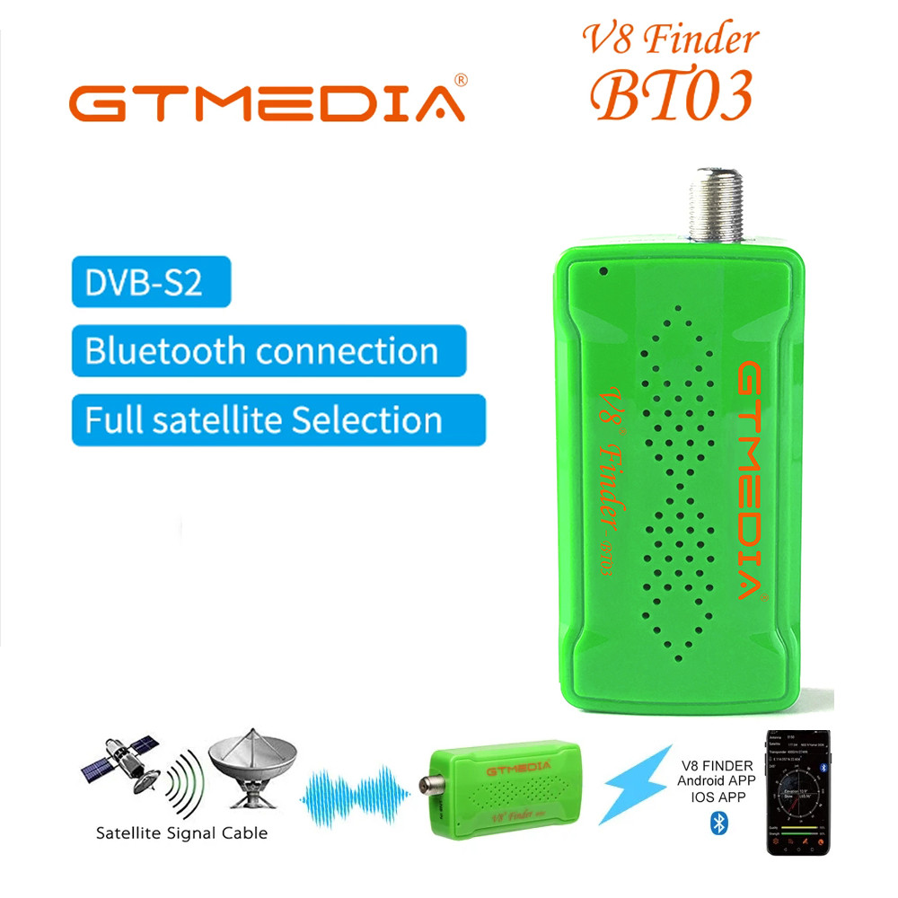 GTMEDIA V8 SAT Finder BT03 Mini Satfinder Bluetooth DVB S / S2 Digital Signal Satellite Receiver