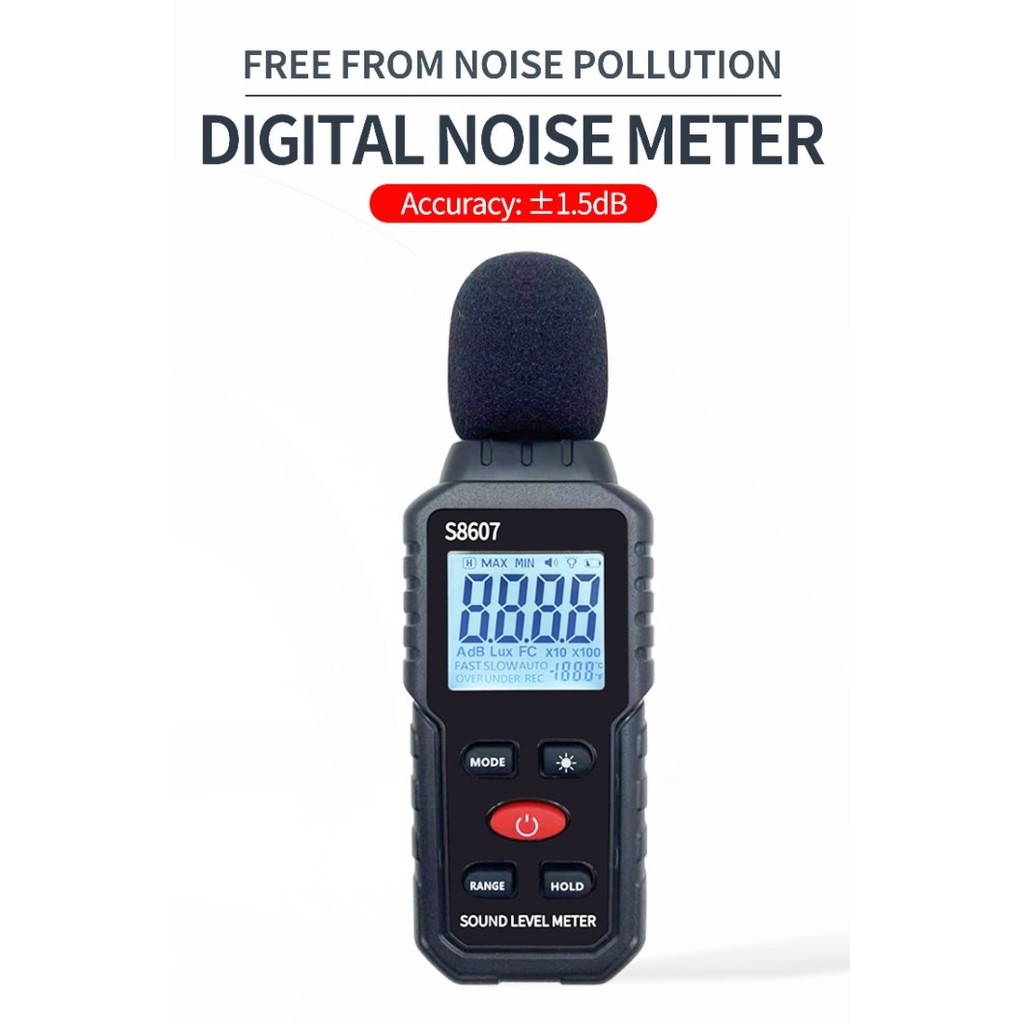 Db Meter Pengukur Kebisingan Suara Noise Level Meter Digital 30-130Db