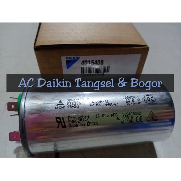 Capacitor / Kapasitor Ac Daikin 2Pk Ftne60Mv14 45+2Uf Original