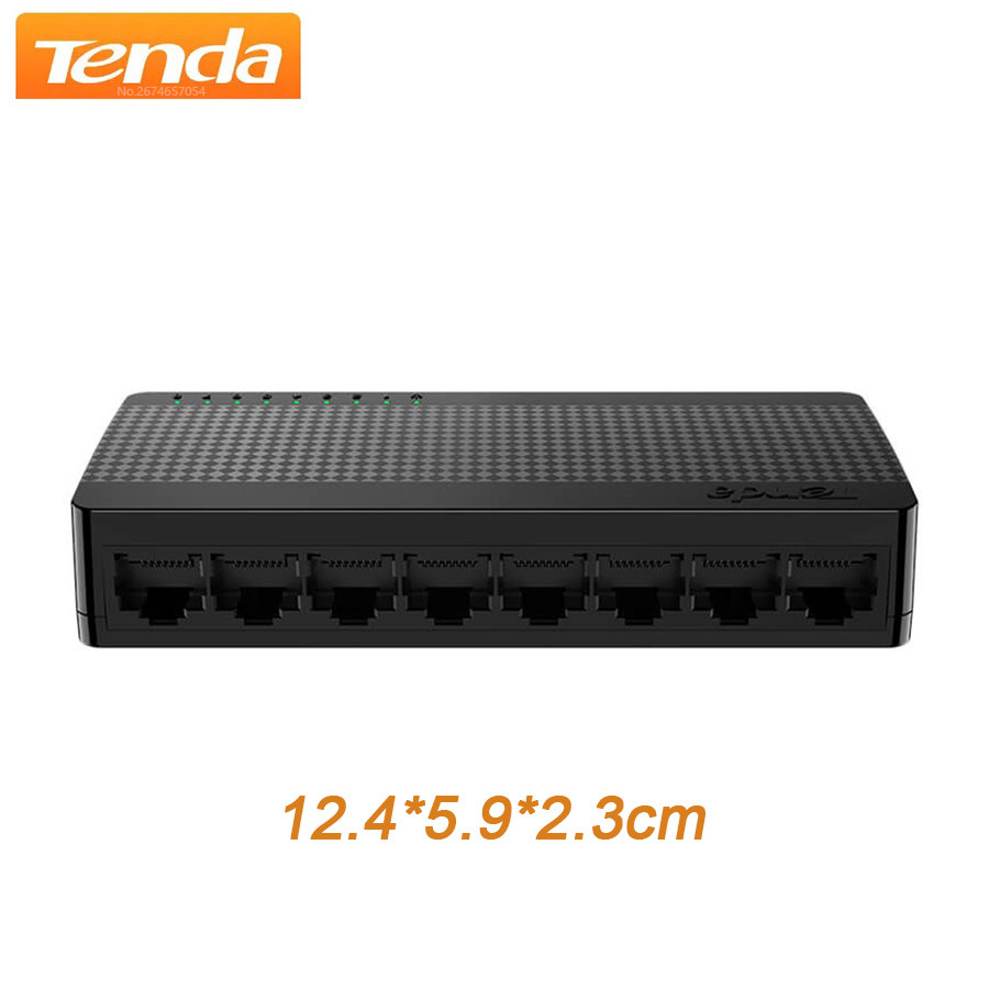 Tenda Gigabit Mini Switch Ethernet 8 Port 1000Mbps 10xFast RJ45 Hub Network SOHO Desktop Smart WIFI 