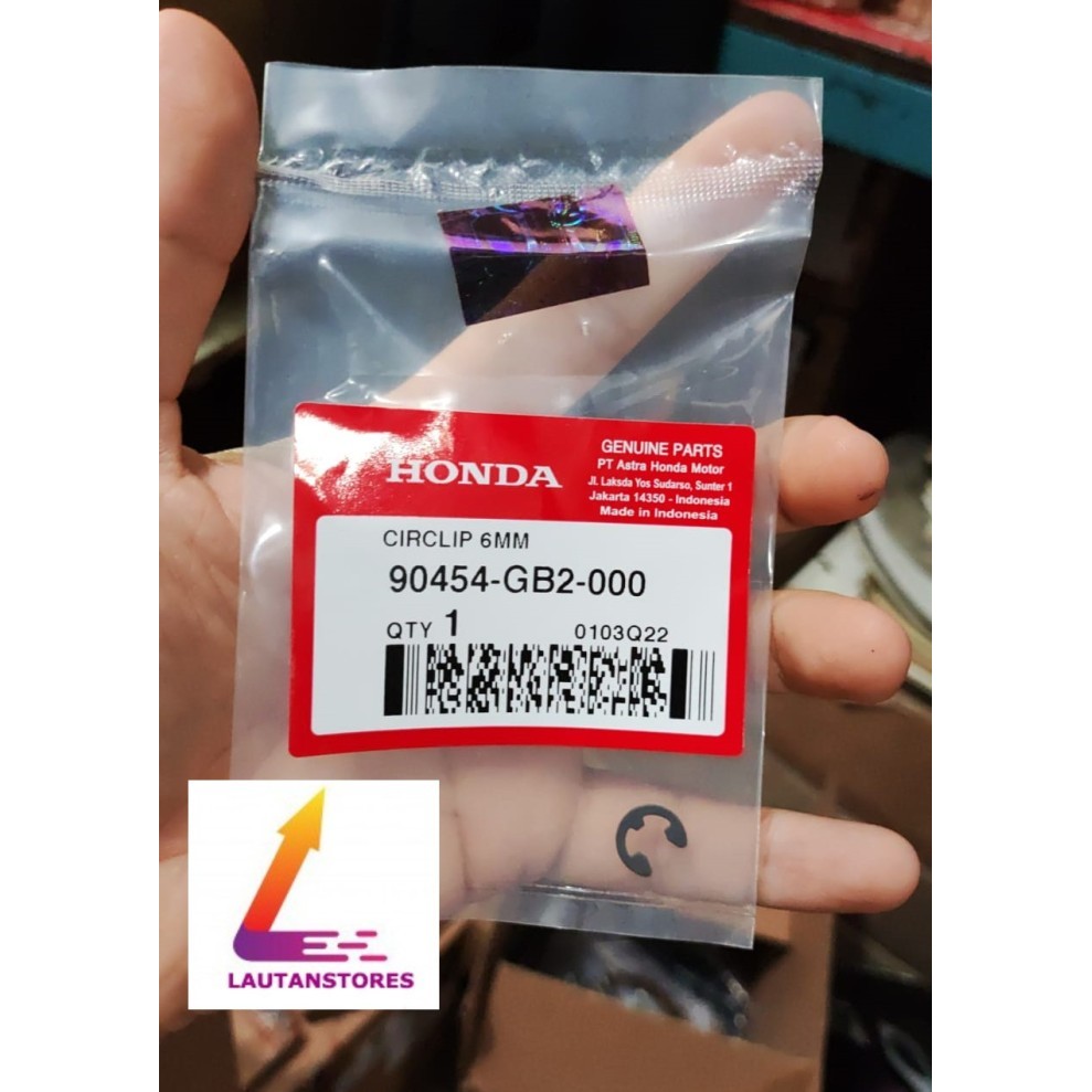 90454-Gb2-000 Circlip 6 Mm Kancingan Kampas Ganda Beat Scoopy Karbu Fi Barang Langka