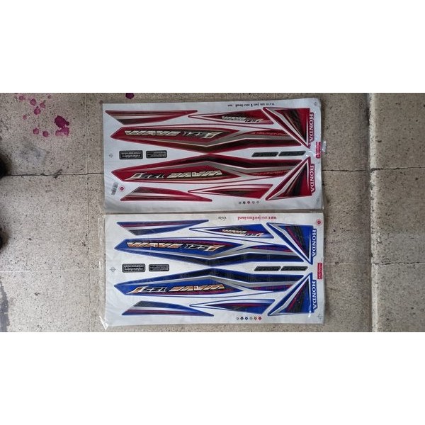 Original Impor Malaysia Thailand Wave 125 I S Supra 125 Helm In Nos Striping Stiker Full Set Bodi Li