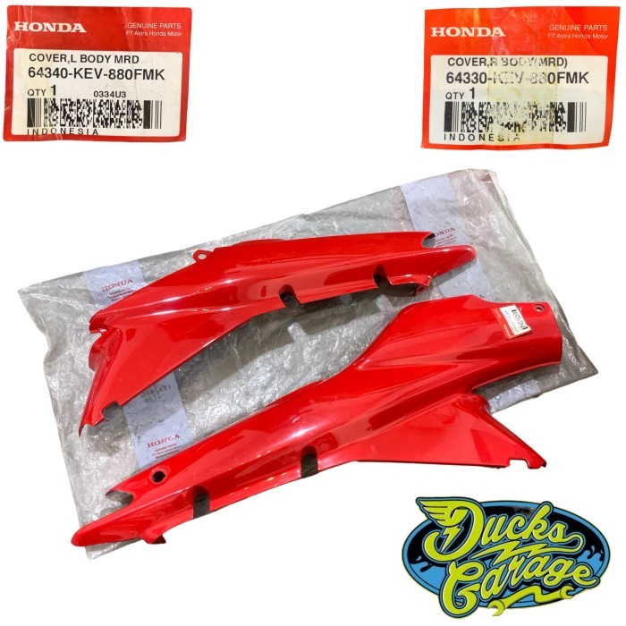 64340-Kev-880Fmk 64330-Kev-880Fmk Cover Body Samping Honda Supra V X Xx 100 Fit Old Original Merah B