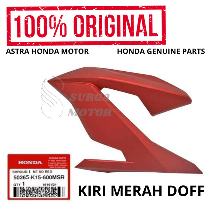 Shroud Sayap Luar Kiri Merah Doff New Cb150R Streetfire K15M Led Ori Barang Langka