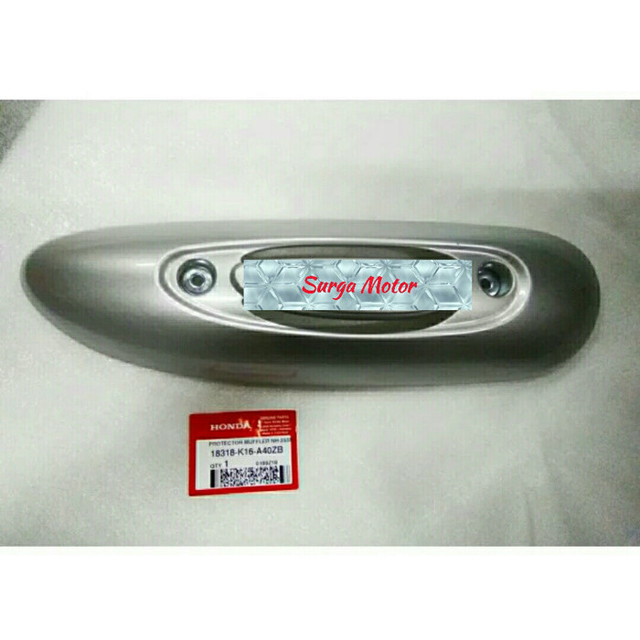 Tutup Knalpot Scoopy Fi Esp Silver . Cover Knalpot Scoopy . Ori Honda Barang Langka