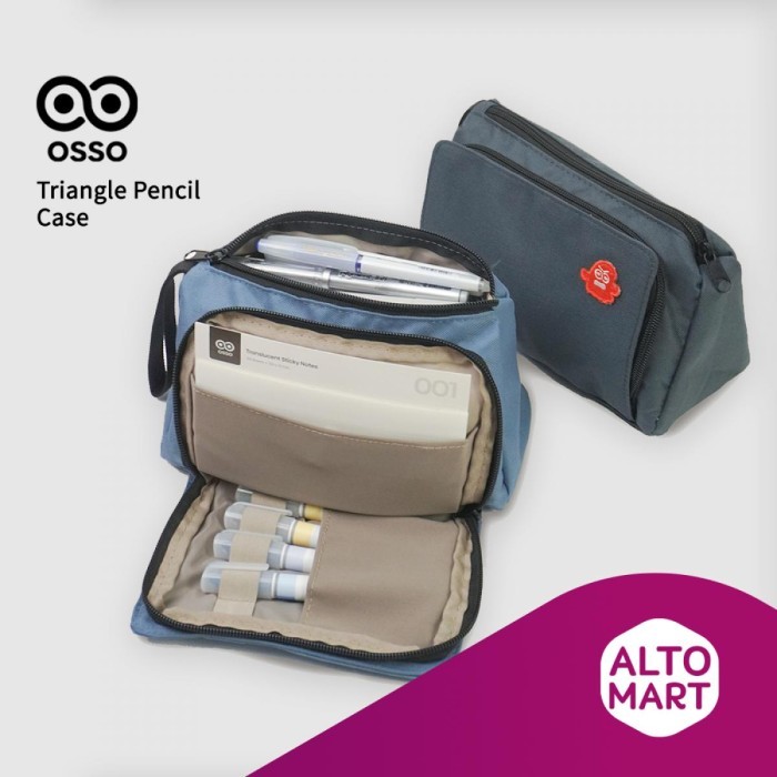 

OSSO Triangle Jumbo Pencil Case Kotak Tempat Pensil