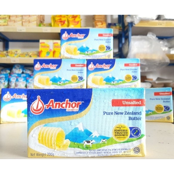 

TERLARIS ANCHOR BUTTER UNSALTED 200GR / UNSALTED BUTTER ANCHOR 200GR / MENTEGA TAWAR ANCHOR 200GR