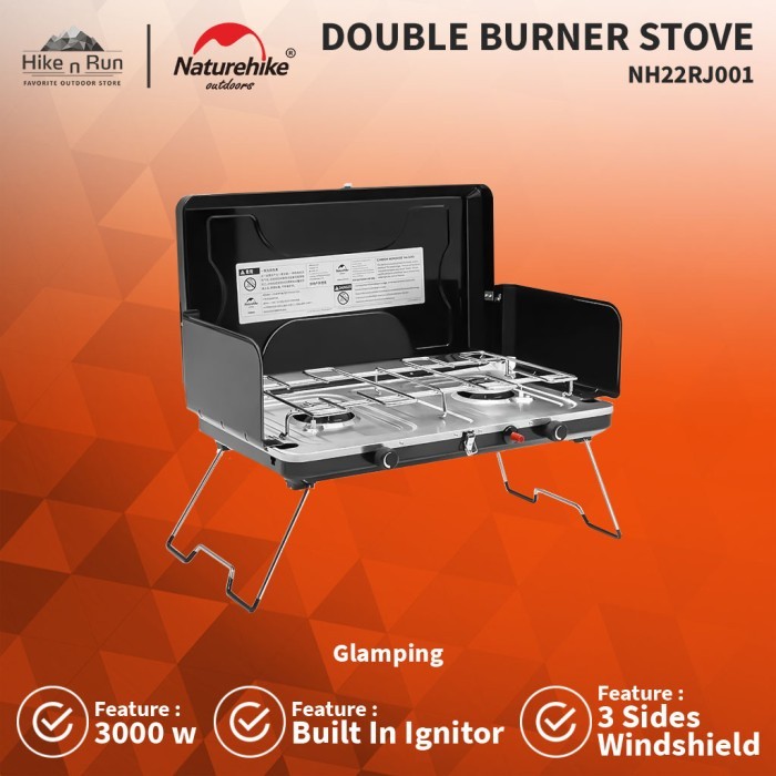 TERBARU Kompor Dua Tungku Naturehike NH22RJ001 Foldable Double Burner Stove