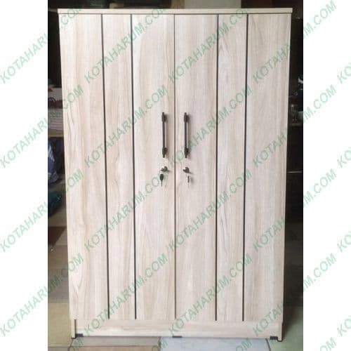 LEMARI KAYU ANAK KOST KOSAN 2 PINTU BAJU PAKAIAN PENDEK 120 CM BANDUNG