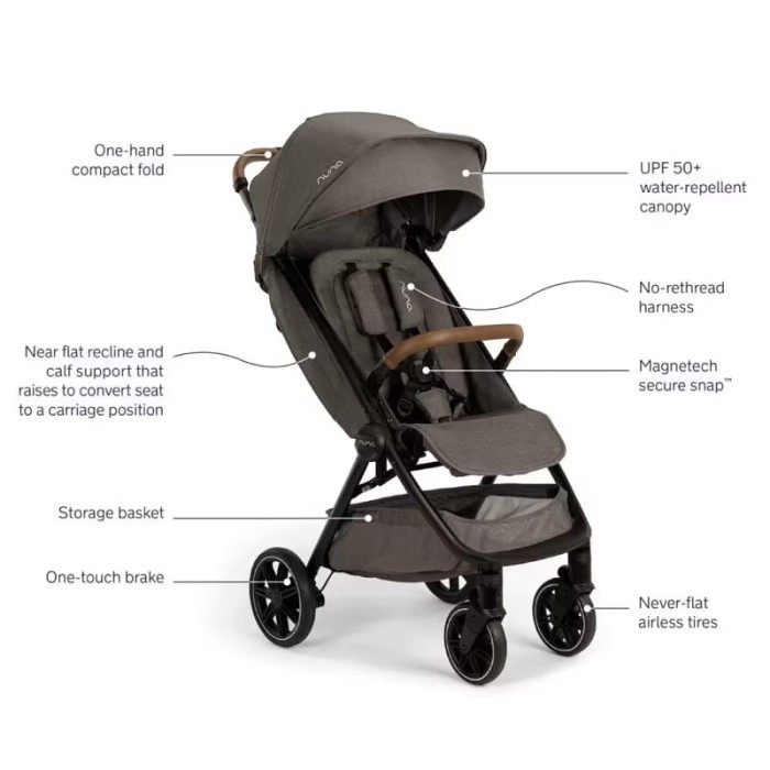 Stroller Nuna Trvl LX / Stroller Baby Nuna Kabin Size included Bag & Rain Cover