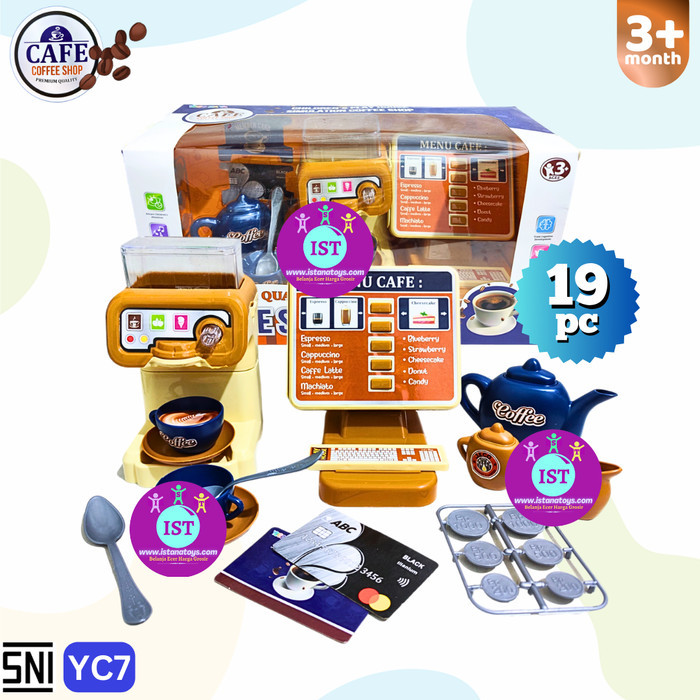 Ist Mainan Cafe Play House Coffee Shop 19Pc Yc7