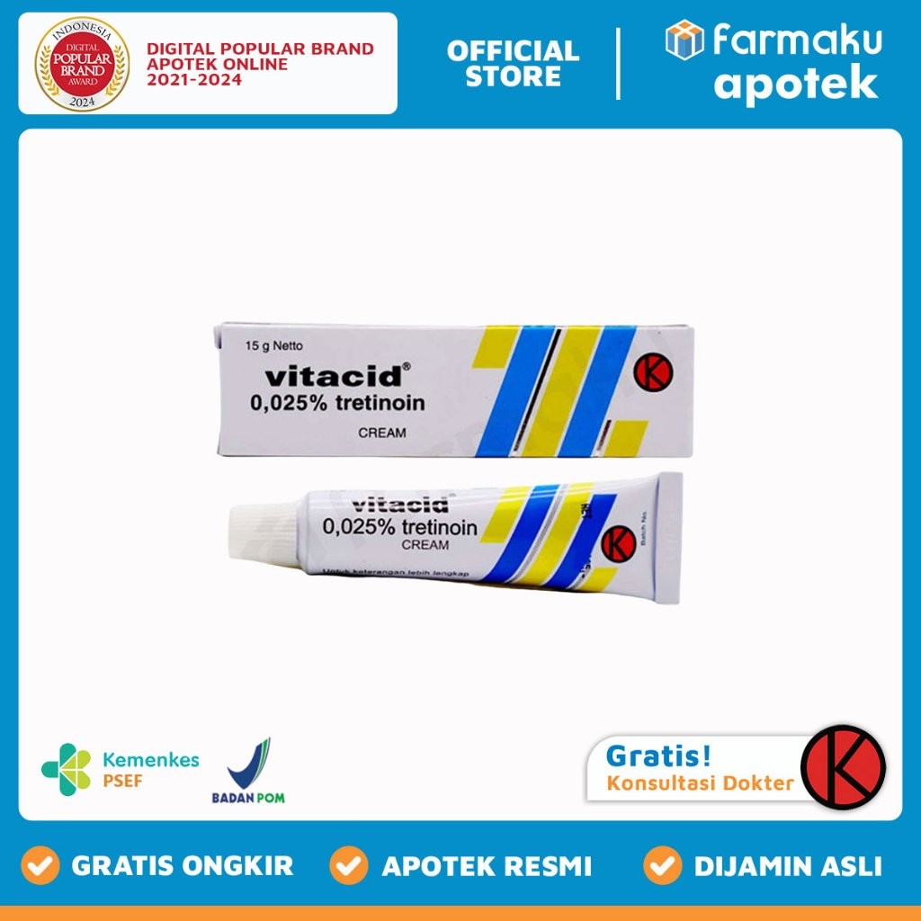 Vitacid 0.025% Cream 15 gr - BYM
