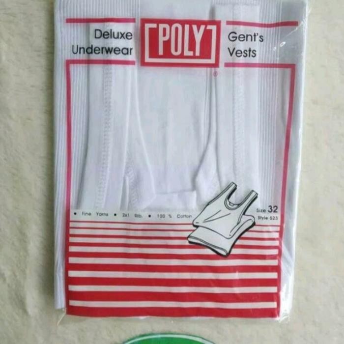 Best Seller Singlet Poly Pria Dewasa / Singlet Pria Merk Poly (3Pcs) Katun Kaos