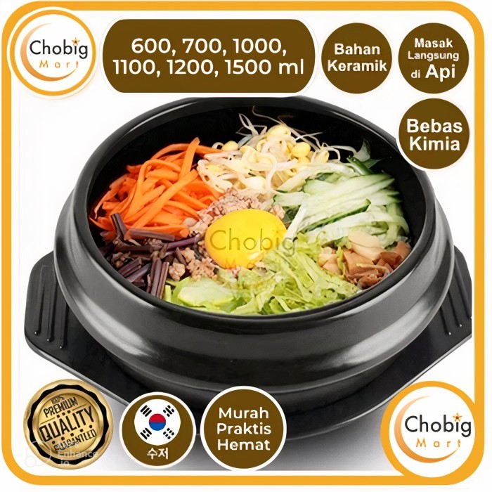 Dong Hwa Ttukbaegi Mangkok Keramik Korea Ceramic Bowl Bibimbap Dolsot