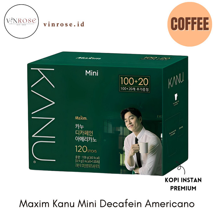 Maxim Kanu Mini Decafein Americano 120 Sachet Kopi Korea Coffee