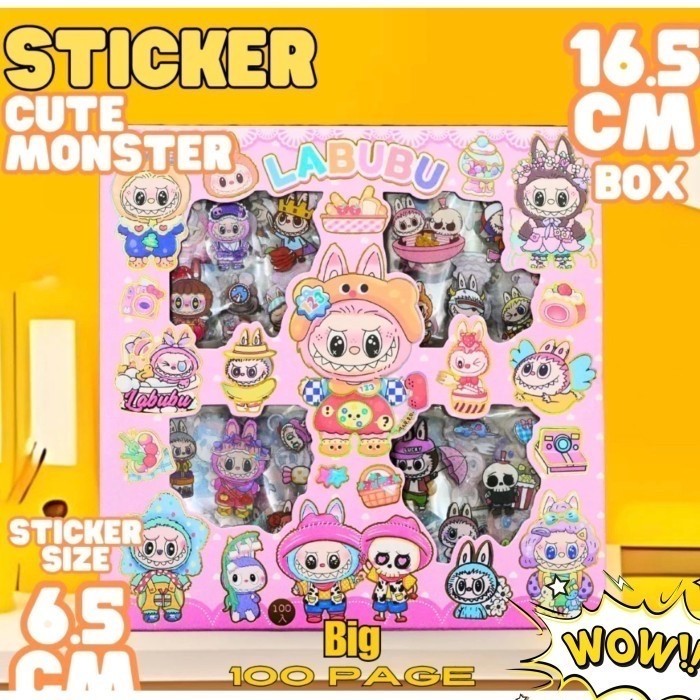 

Stiker Nono Momo Labubu 100 Lembar Per Box Aesthetic Sticker Souvenir Lucu