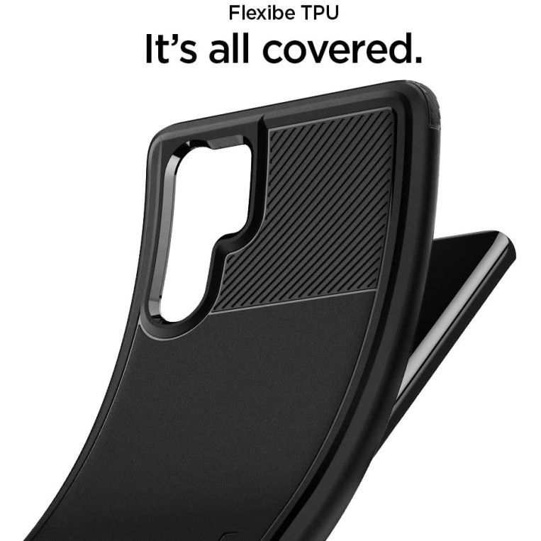 Case Huawei P30 Pro Spigen Softcase Corbon Fiber Rugged Armor Casing