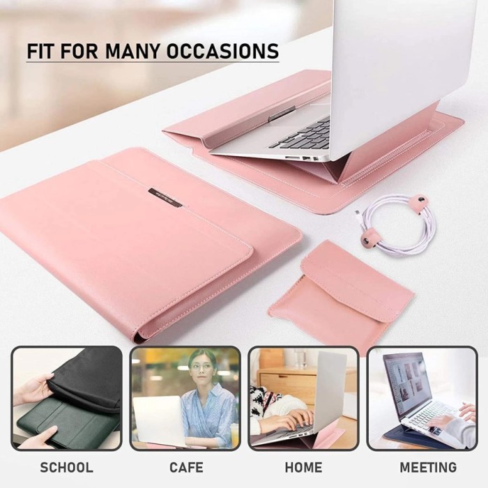 Terbagus Asus Vivobook Zenbook 14 15 Sarung Casing Stand Sleeve Case Tas Laptop