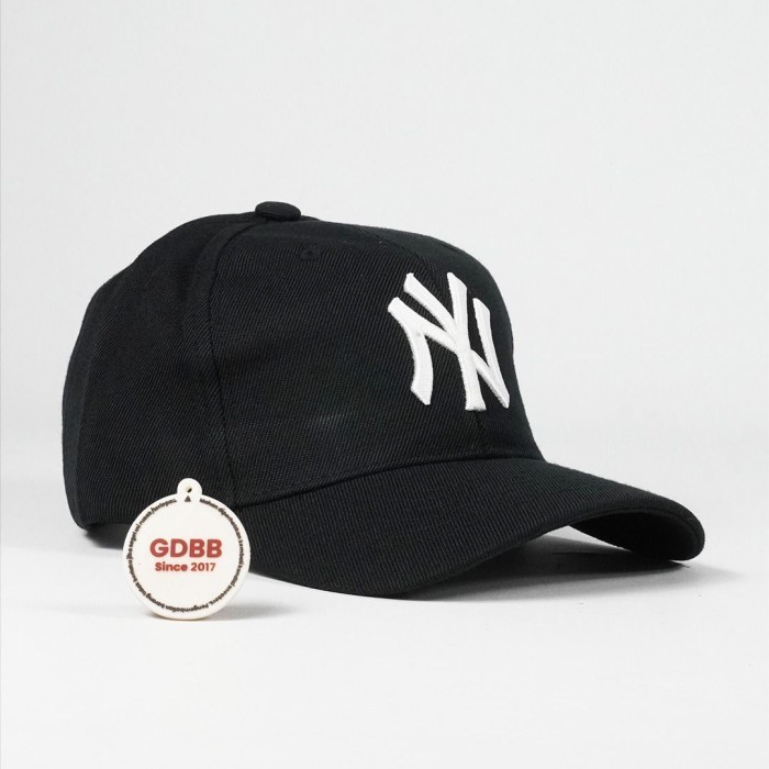 Topi MLB Cap New Yankees NY Big LOGO Black On White BNIP
