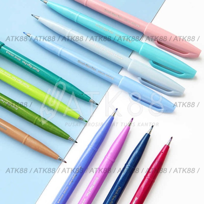 

PROMO! Pentel Touch Brush Sign Pen Colouring Lettering Doodle